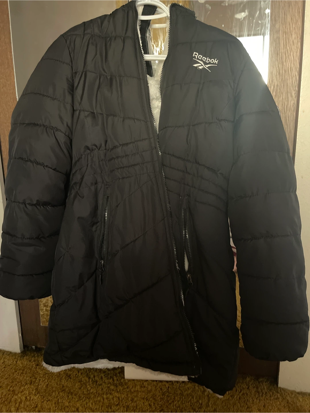 Reebok Black Puffer Coat