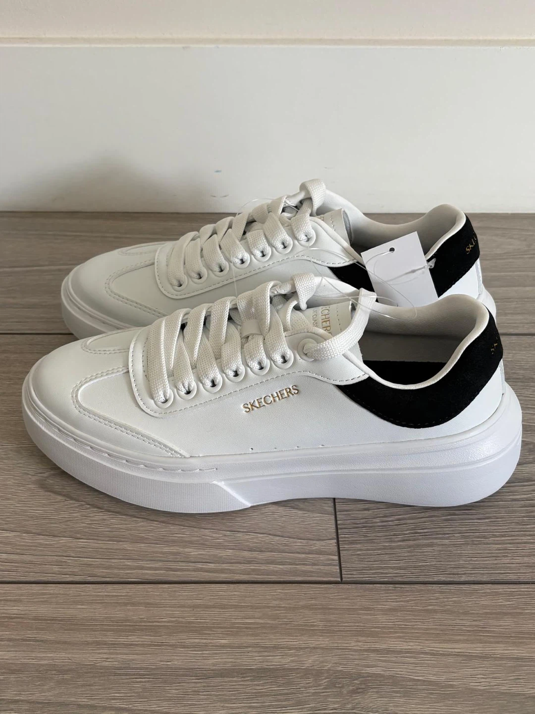Skechers Women's White & Black Sneakers