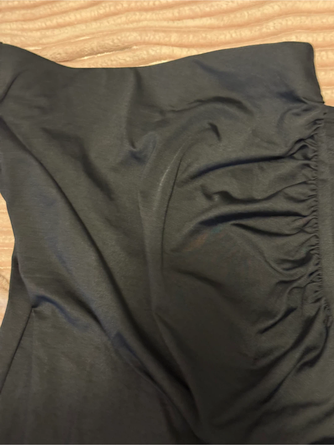 Stradivarius Black Ruched Maxi Skirt - photo 3