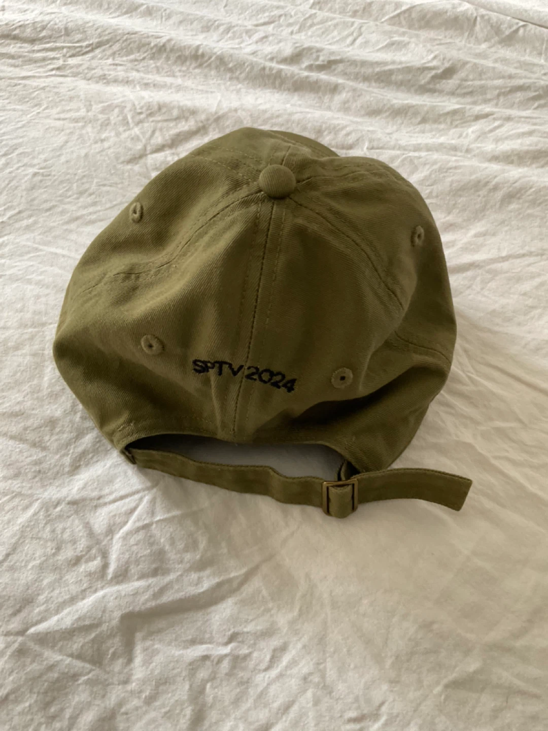 Olive Green Baseball Cap with Embroidered Hot Dog Party - photo 3