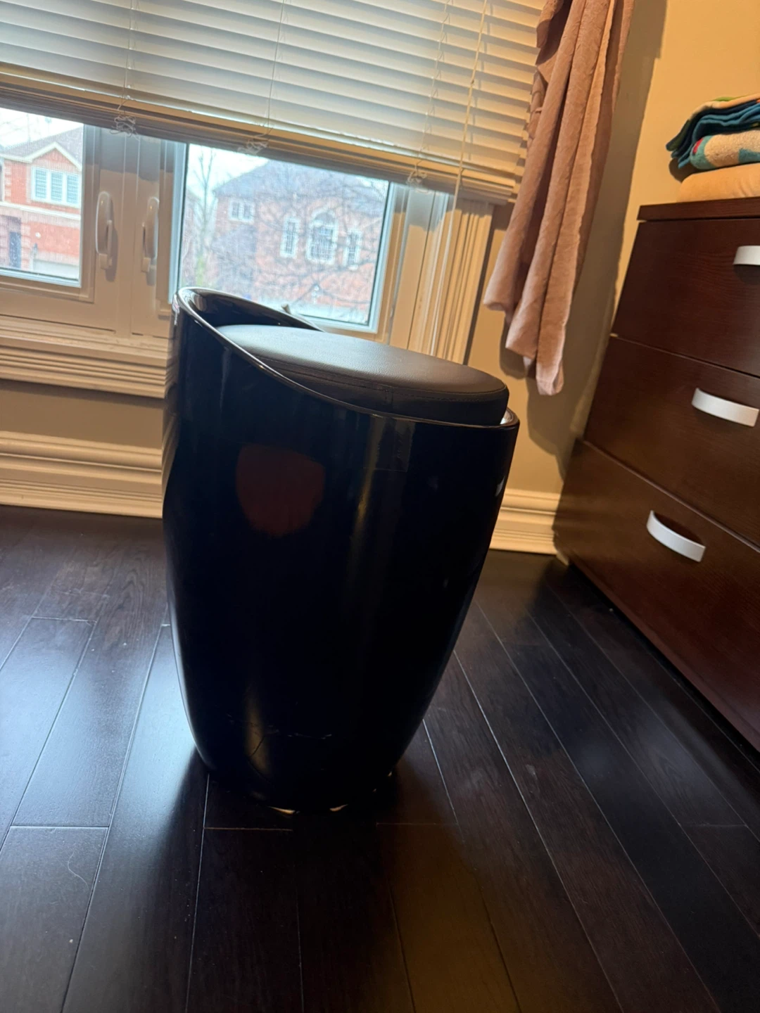 Black Storage Stool - photo 2