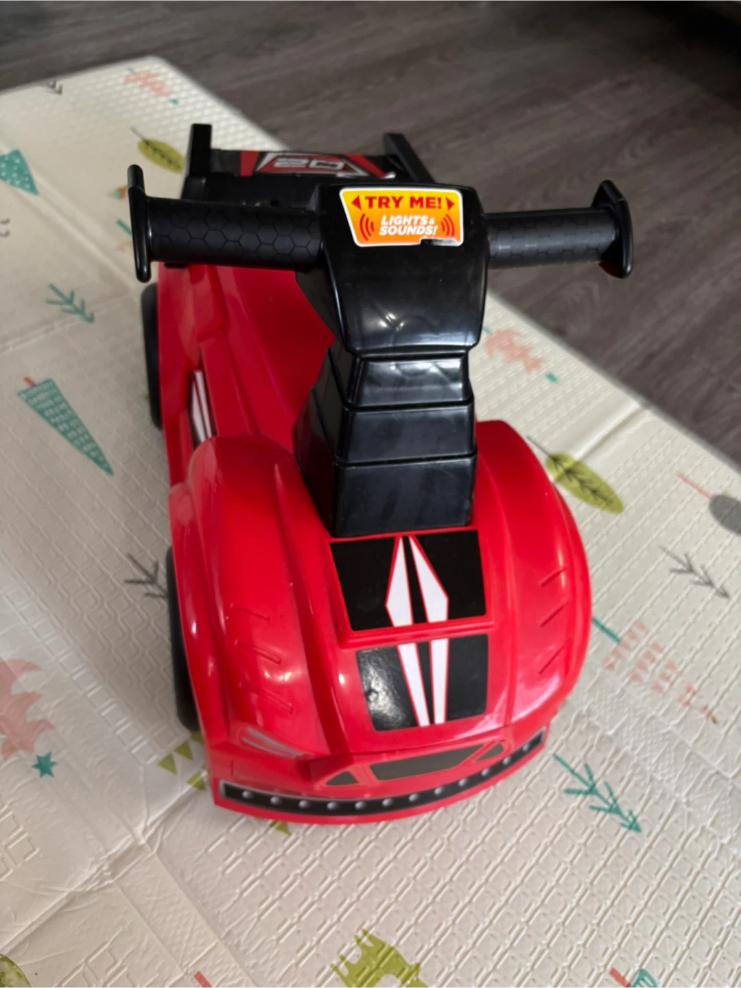 Red Ride-On Car with Lights and Sounds