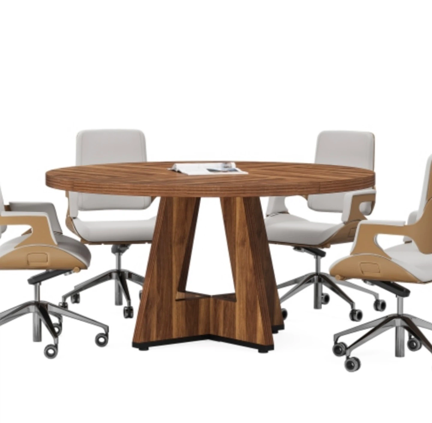 Brand new Tribesigns Round Walnut Dining Table - photo 4