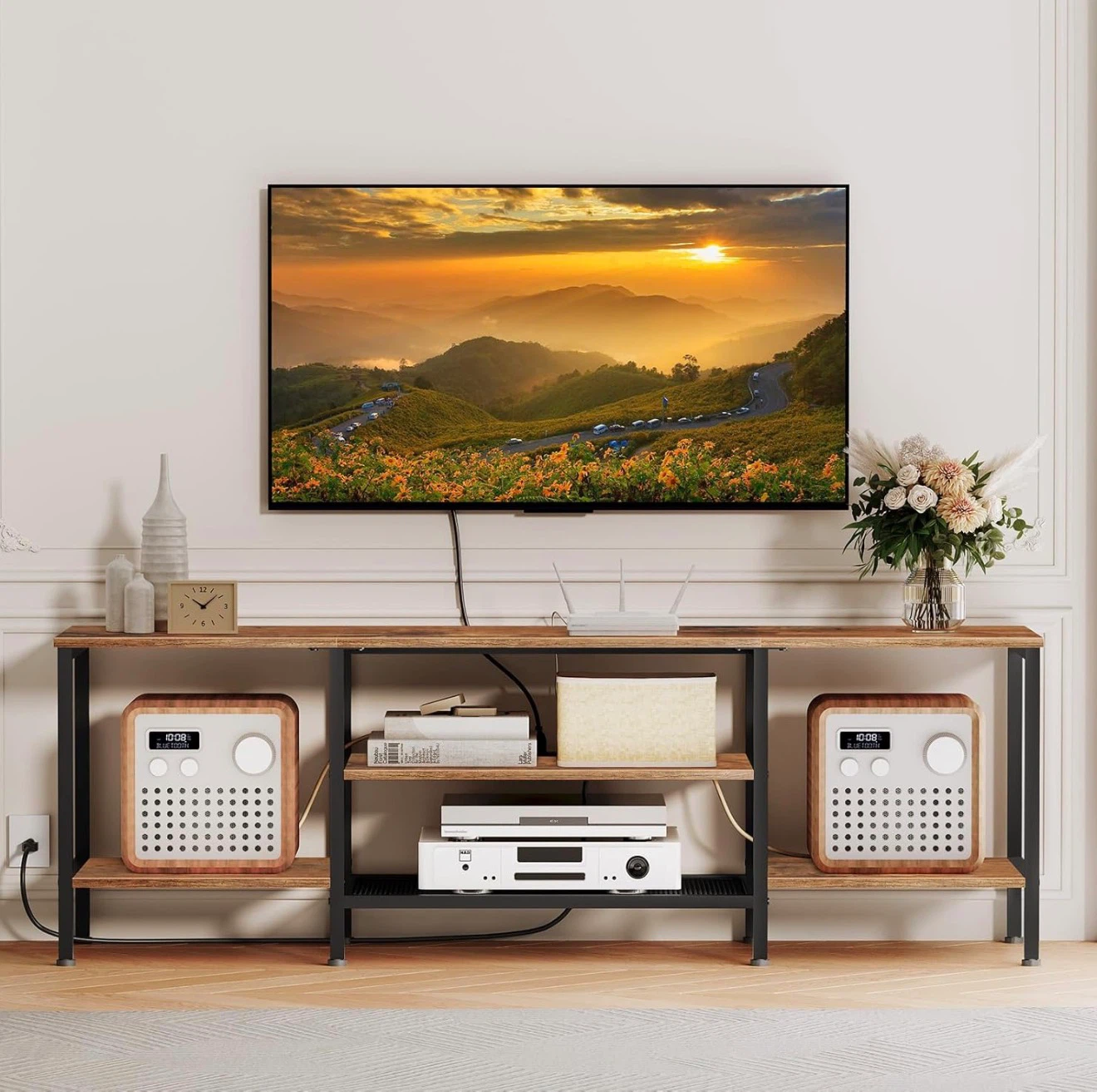 75 inch TV Stand with Power Outlets - photo 3