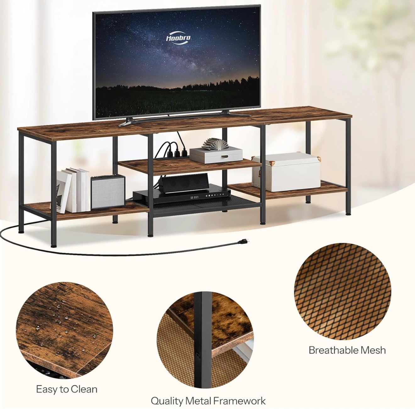 75 inch TV Stand with Power Outlets - photo 4