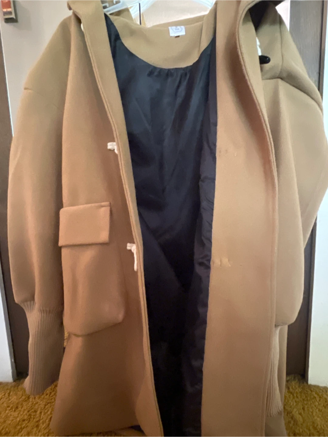 Camel Duffle Coat with Toggle Closure - photo 2