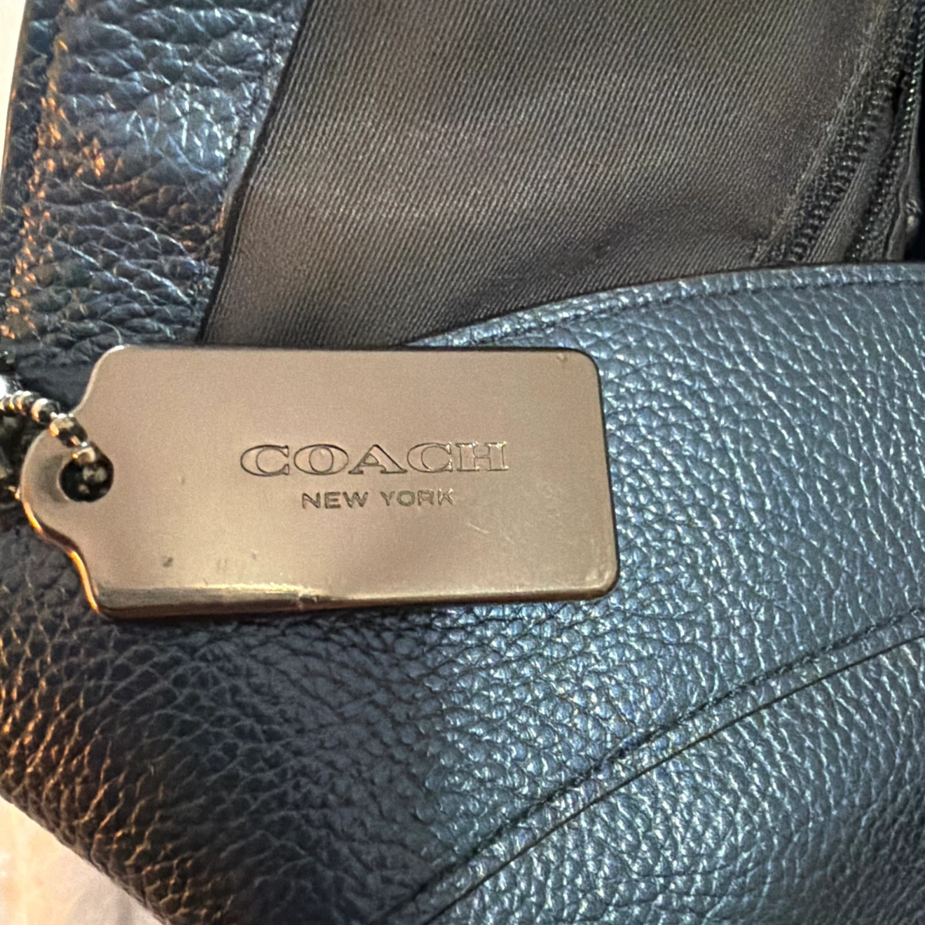 Coach Dark Blue Leather Shoulder Bag - photo 5
