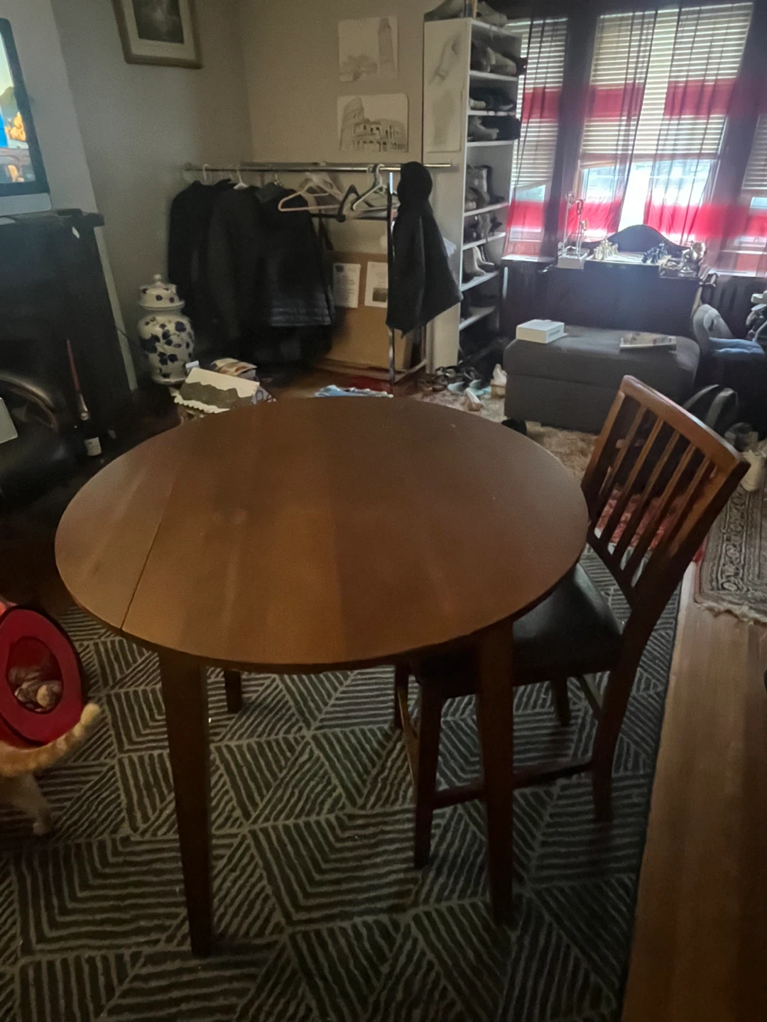 Wooden Drop-Leaf Table set - photo 2