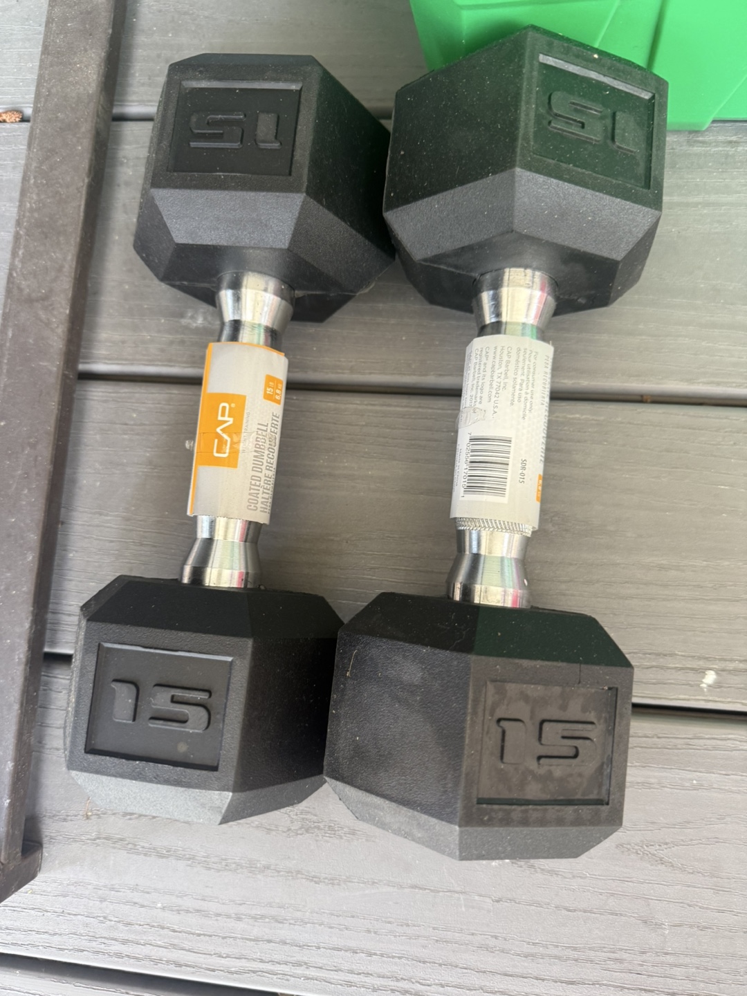 CAP Coated Dumbbells - 15 lb Pair - photo 2