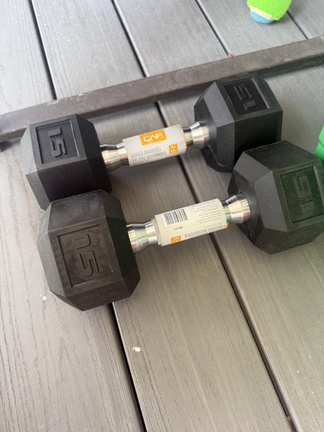 CAP Coated Dumbbells - 15 lb Pair