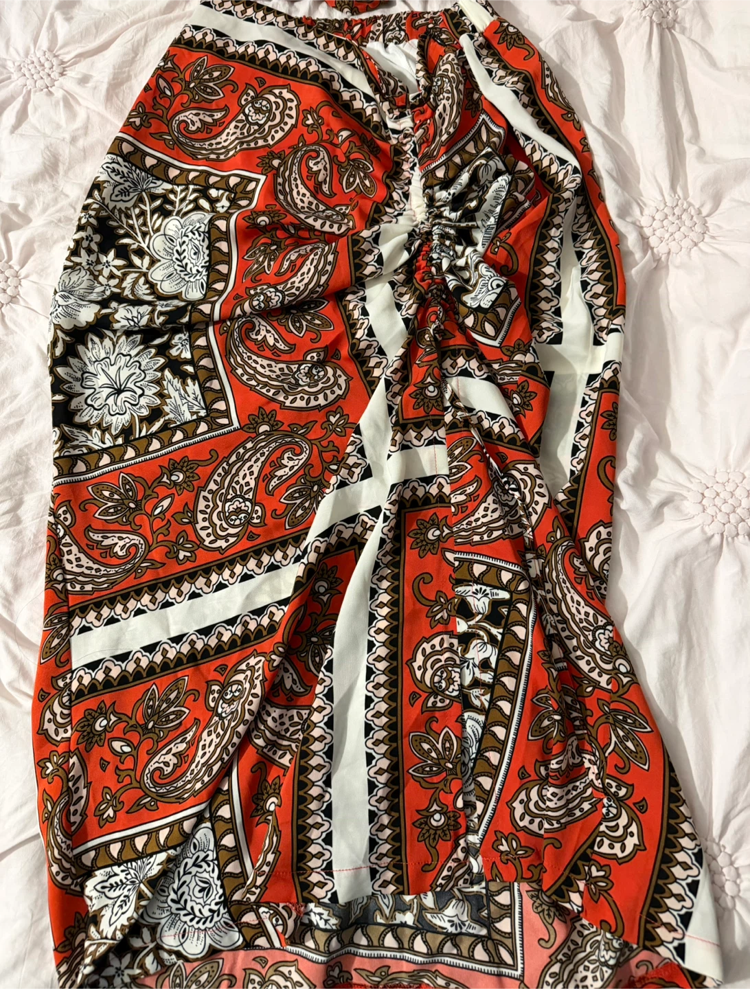Paisley Print Crop Top and Skirt Set - photo 2