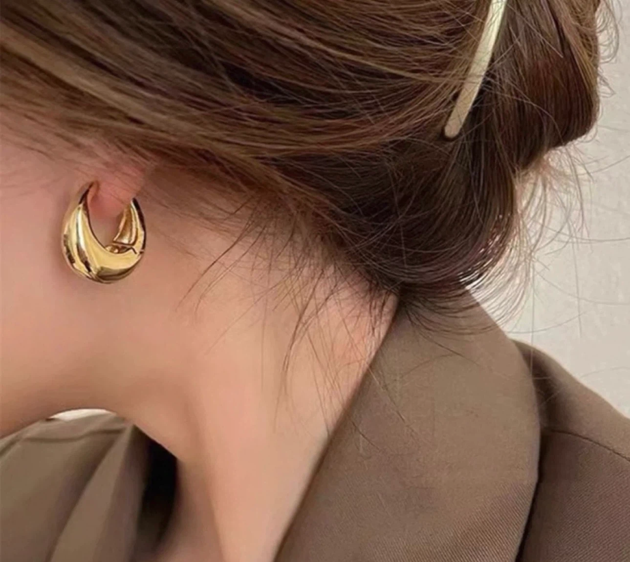 Metal Style Geometric Ear Cuffs Korean earrings. - photo 4