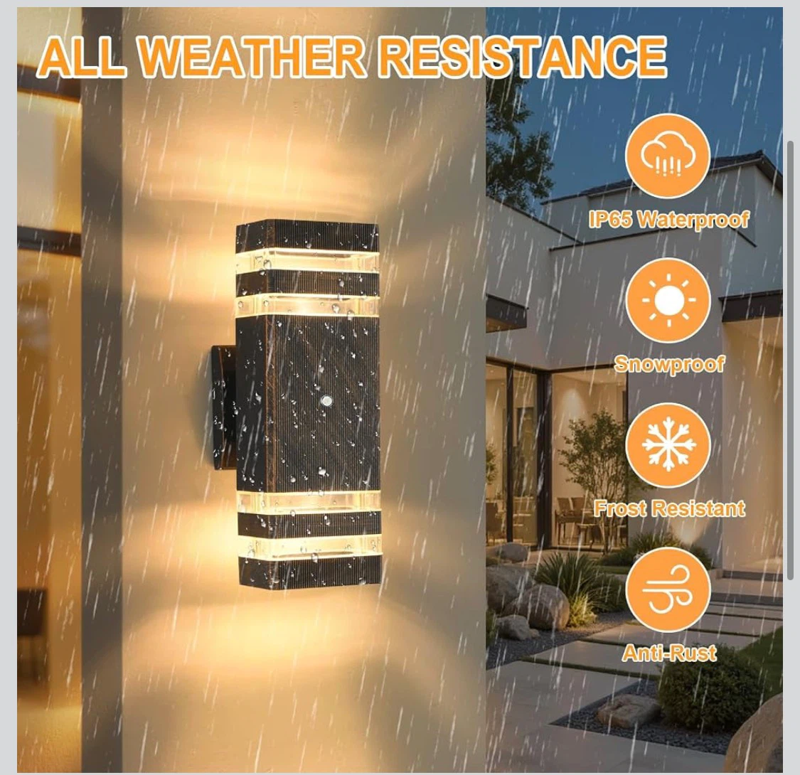 Outdoor Wall Light Fixture with Dusk to Dawn Sensor - photo 2