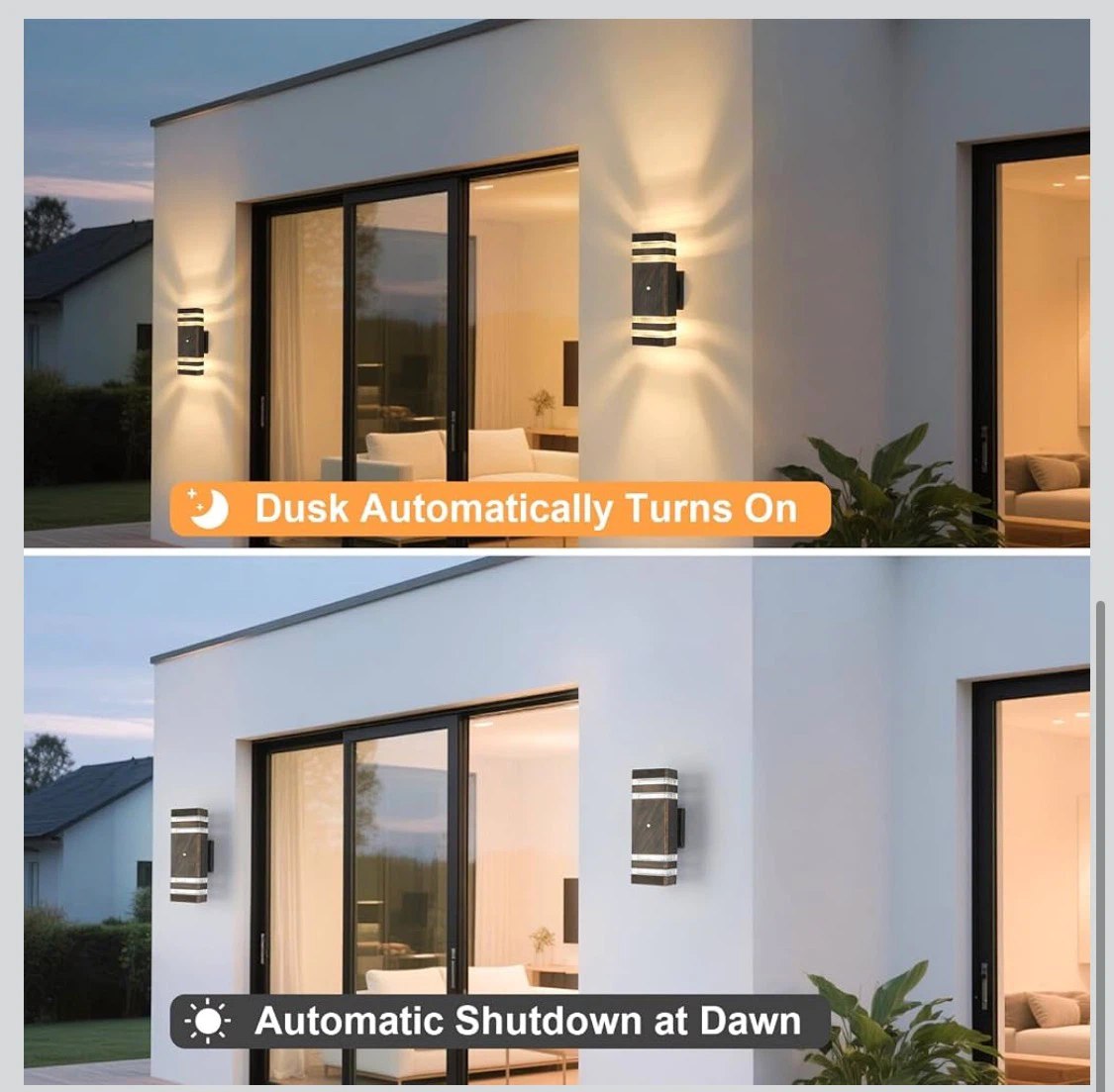 Outdoor Wall Light Fixture with Dusk to Dawn Sensor - photo 3
