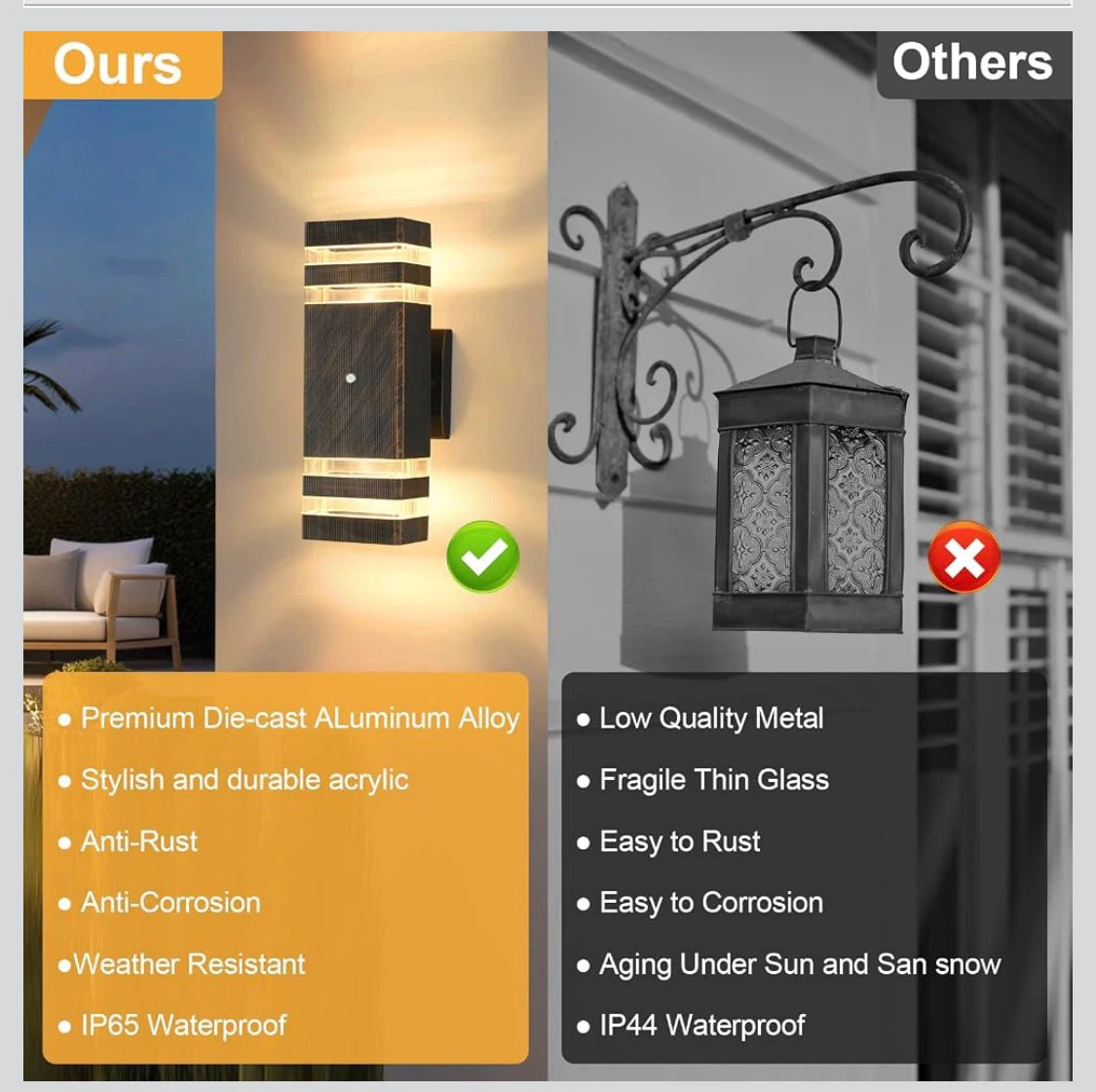 Outdoor Wall Light Fixture with Dusk to Dawn Sensor - photo 5
