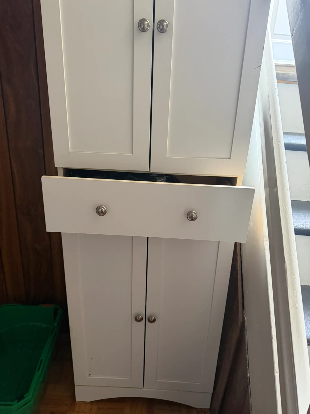White Storage Cabinet with Drawers - photo 2