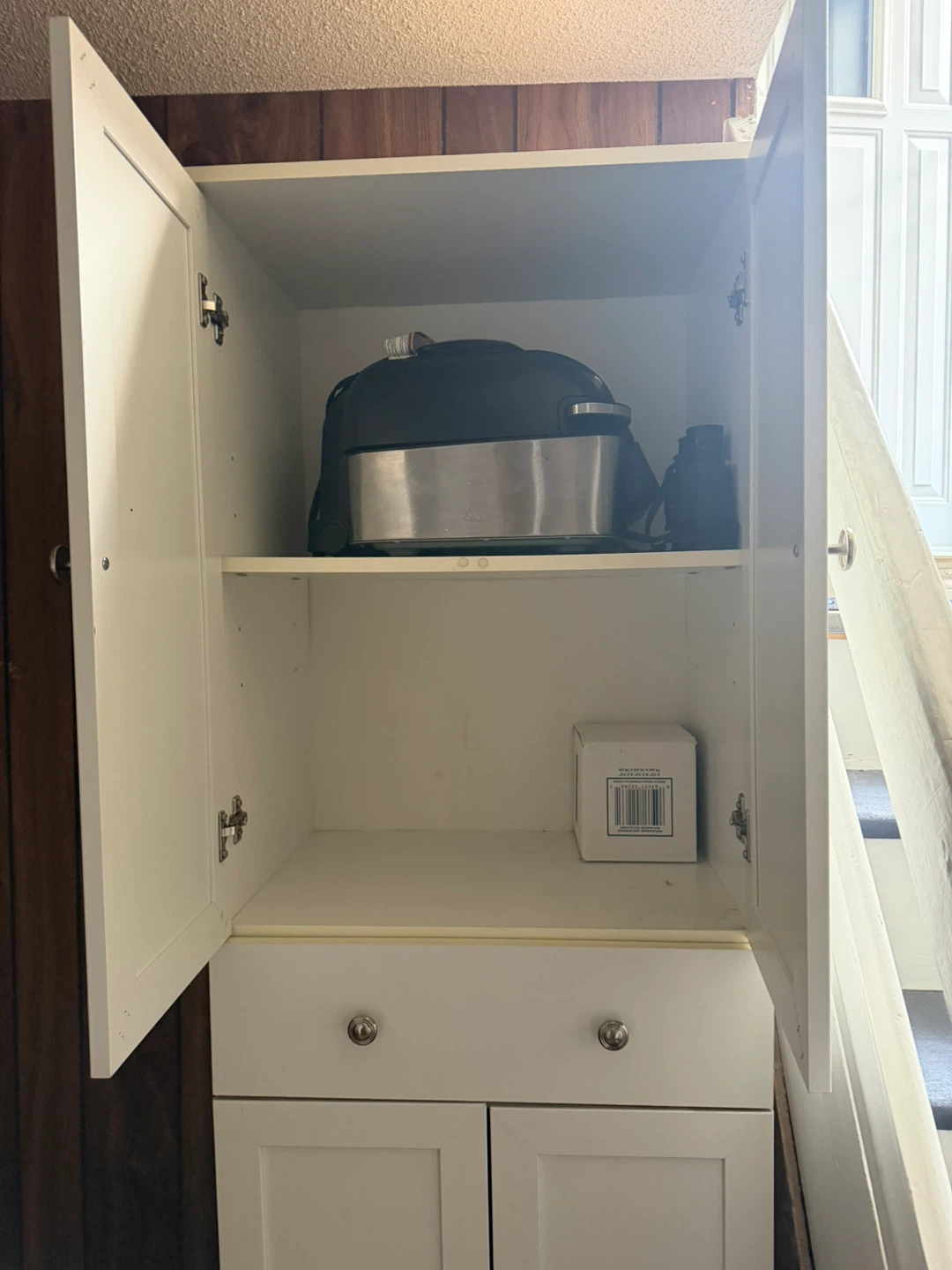 White Storage Cabinet with Drawers - photo 5