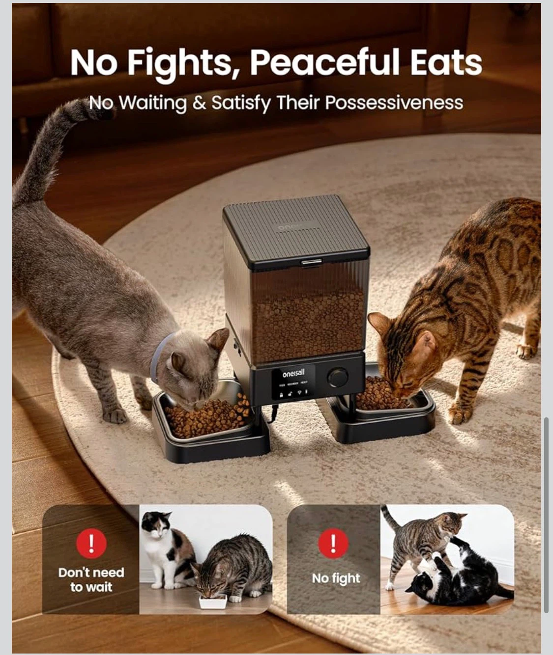 Oneisall Automatic Pet Feeder - photo 5