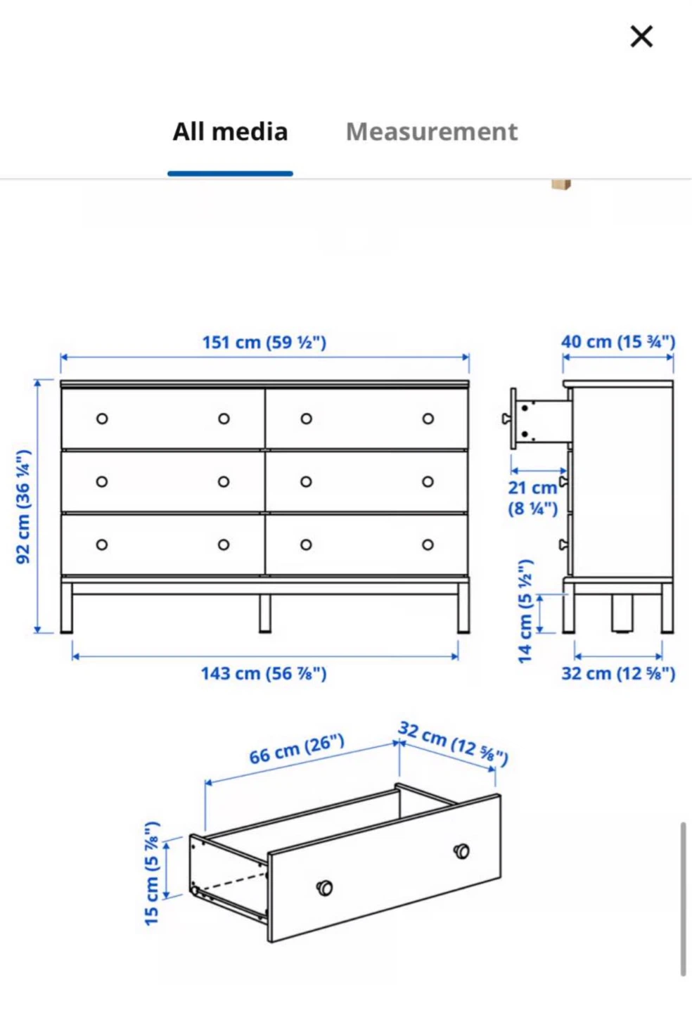 IKEA TARVA 6-Drawer Chest, delivery available - photo 3