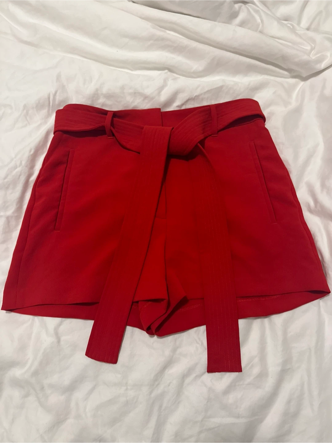 Wilfred Red Belted Shorts Size 10