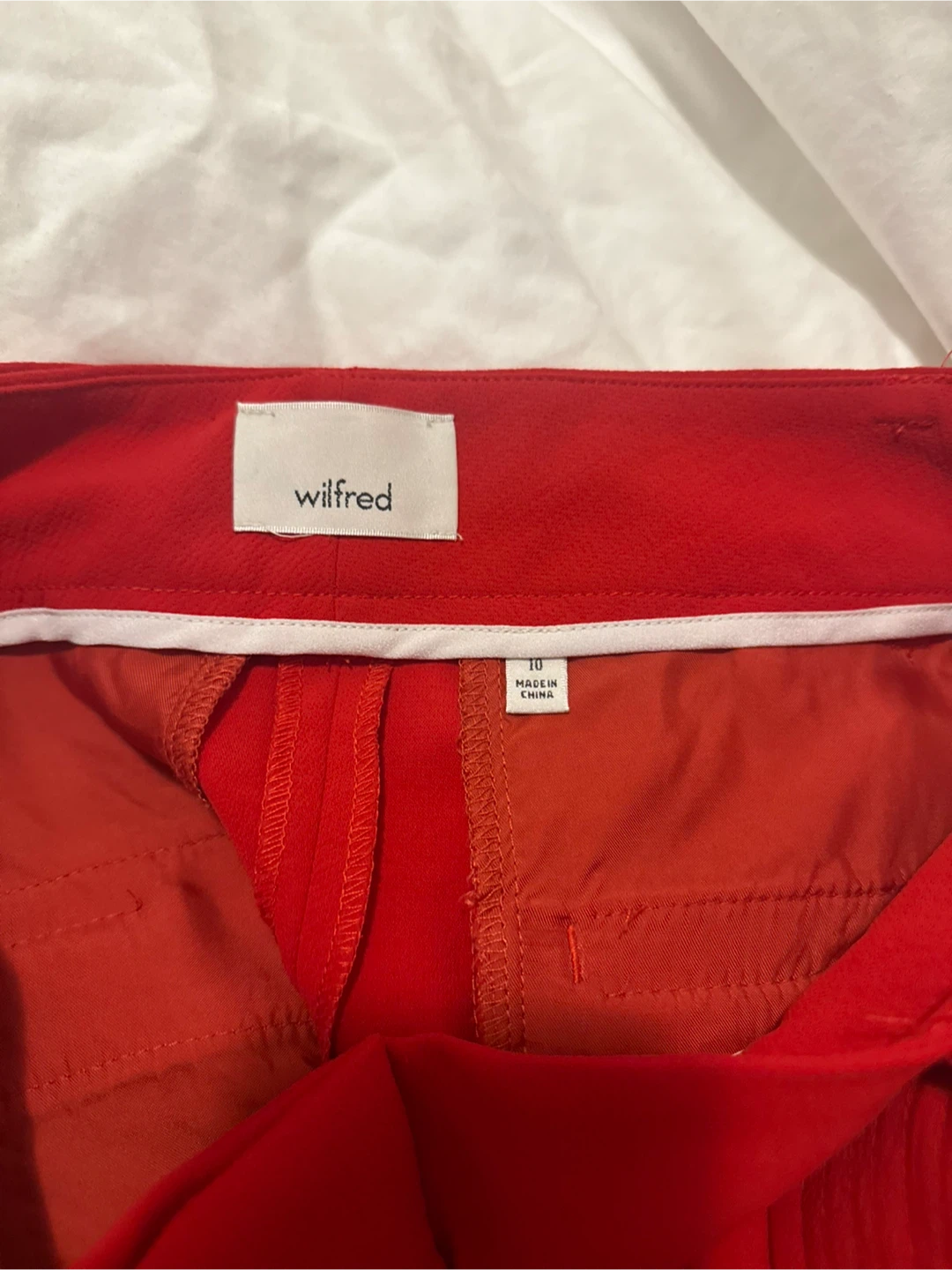 Wilfred Red Belted Shorts Size 10 - photo 3