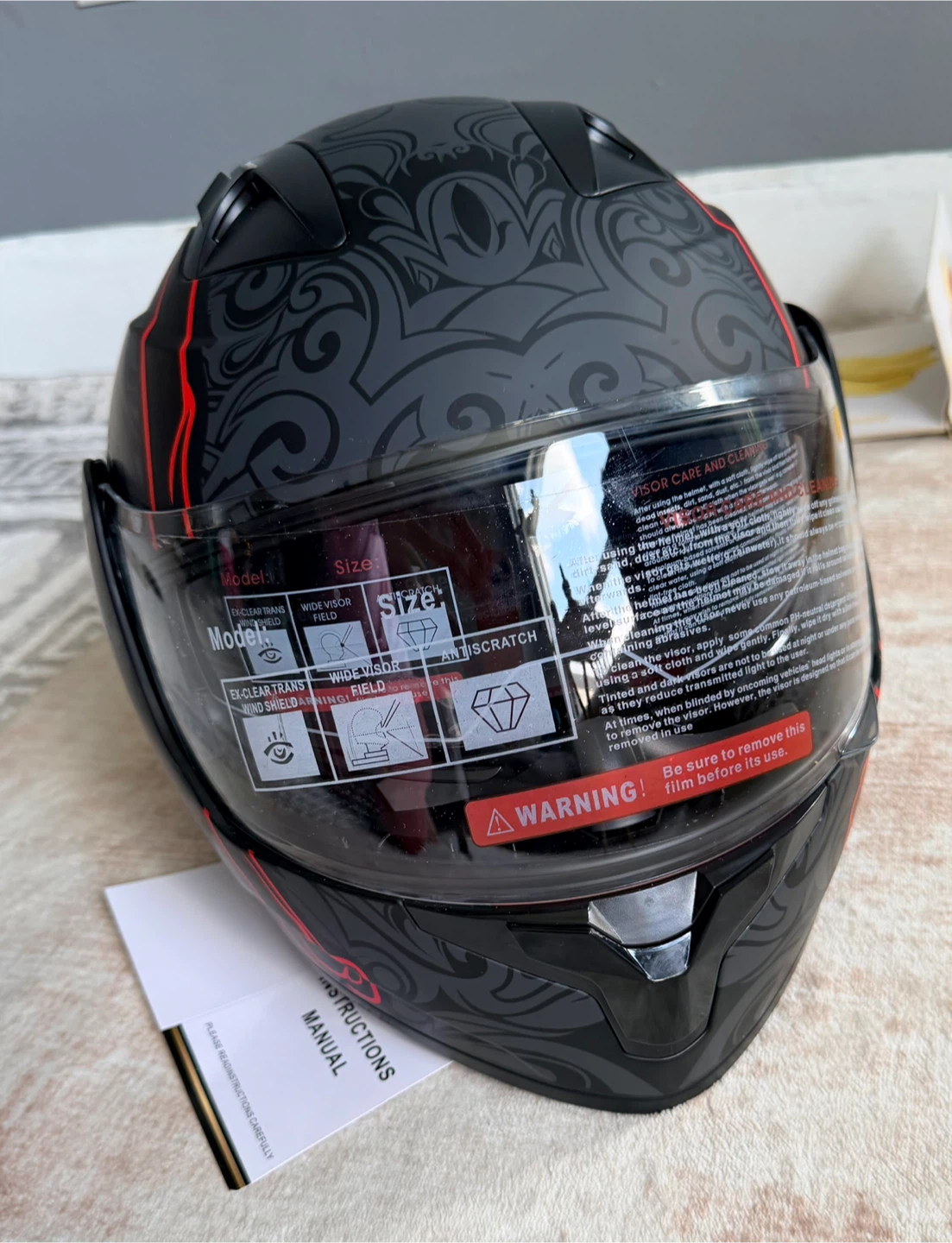 Sanding DOT Motorcycle Helmet