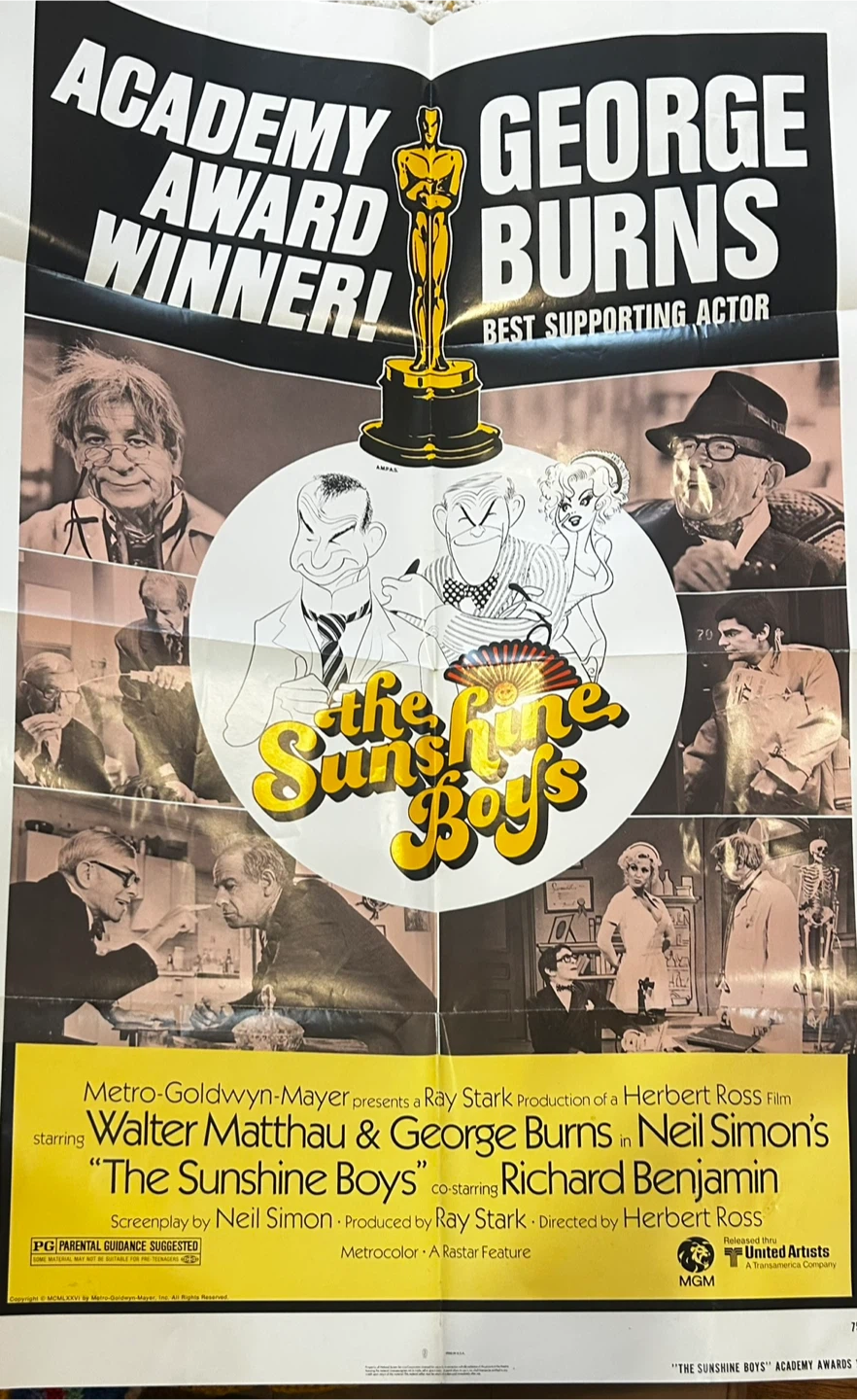 The Sunshine Boys Movie Poster - Academy Award Winner