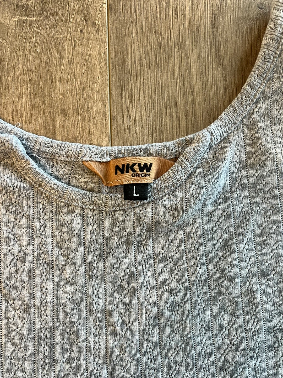 NKW Origin Grey Ribbed Tank Top and Shorts Set Size L - photo 3