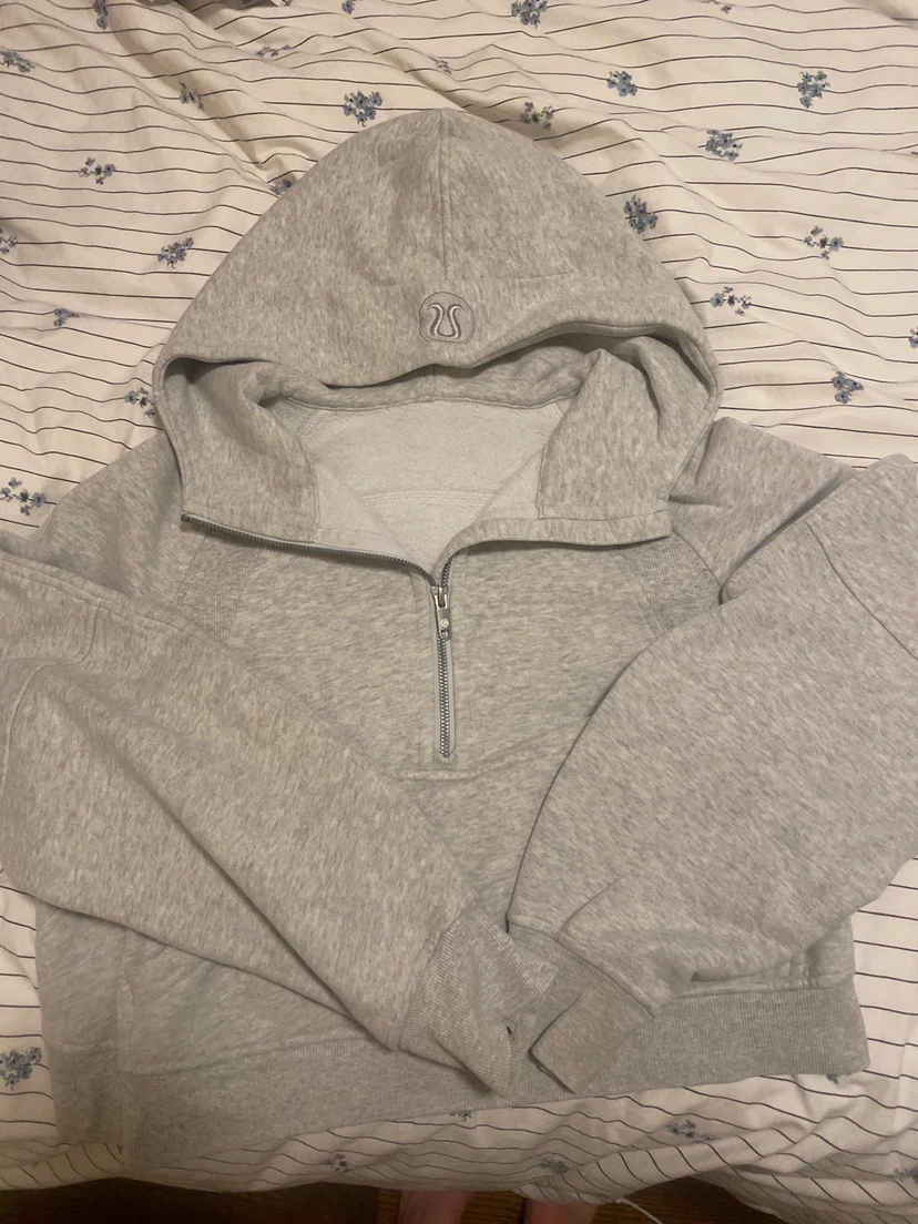 Lululemon Quater Zip Grey Scuba Sweater