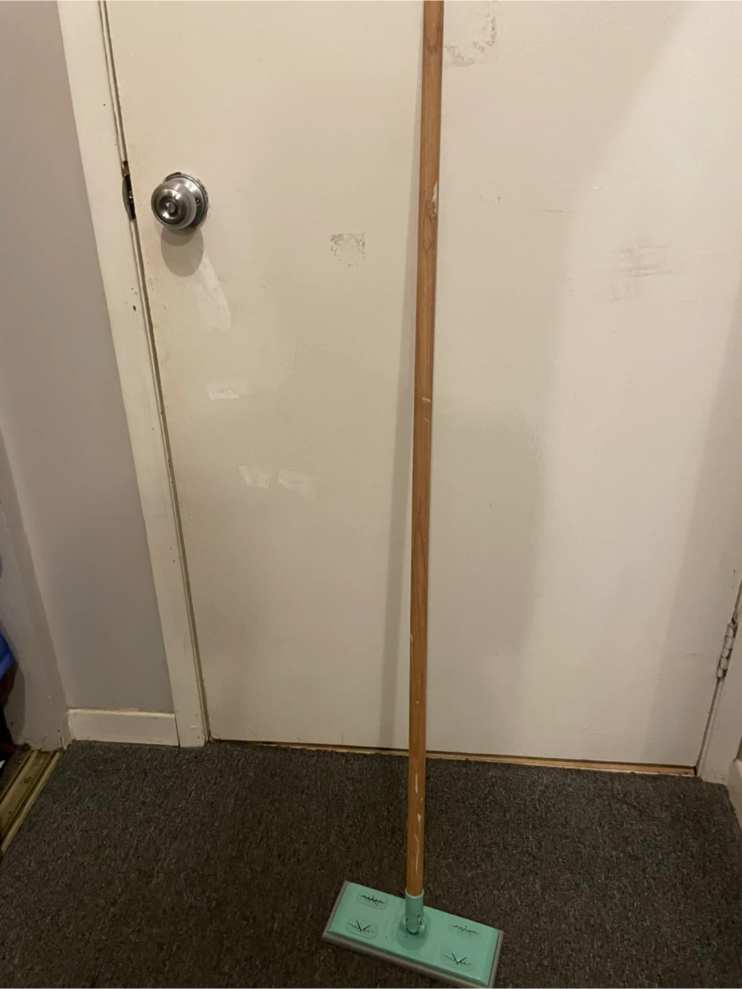 Vintage Mop with Wooden Handle