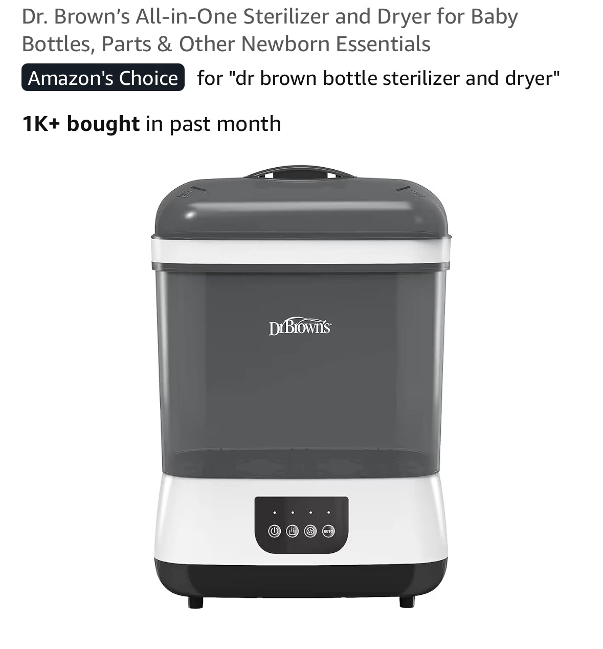 Dr. Brown's All-in-One Sterilizer and Dryer