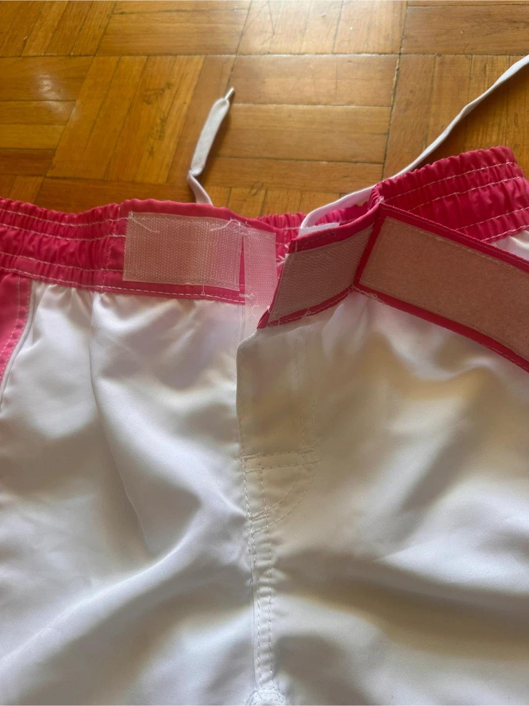 White & Pink Muay Thai Shorts woman size 8-10 - photo 3