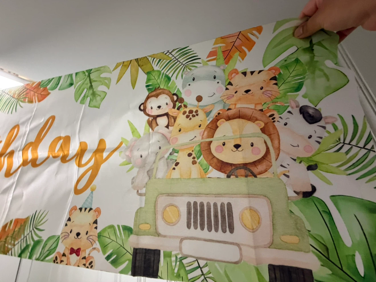Happy Birthday Safari Animal Banner - photo 2