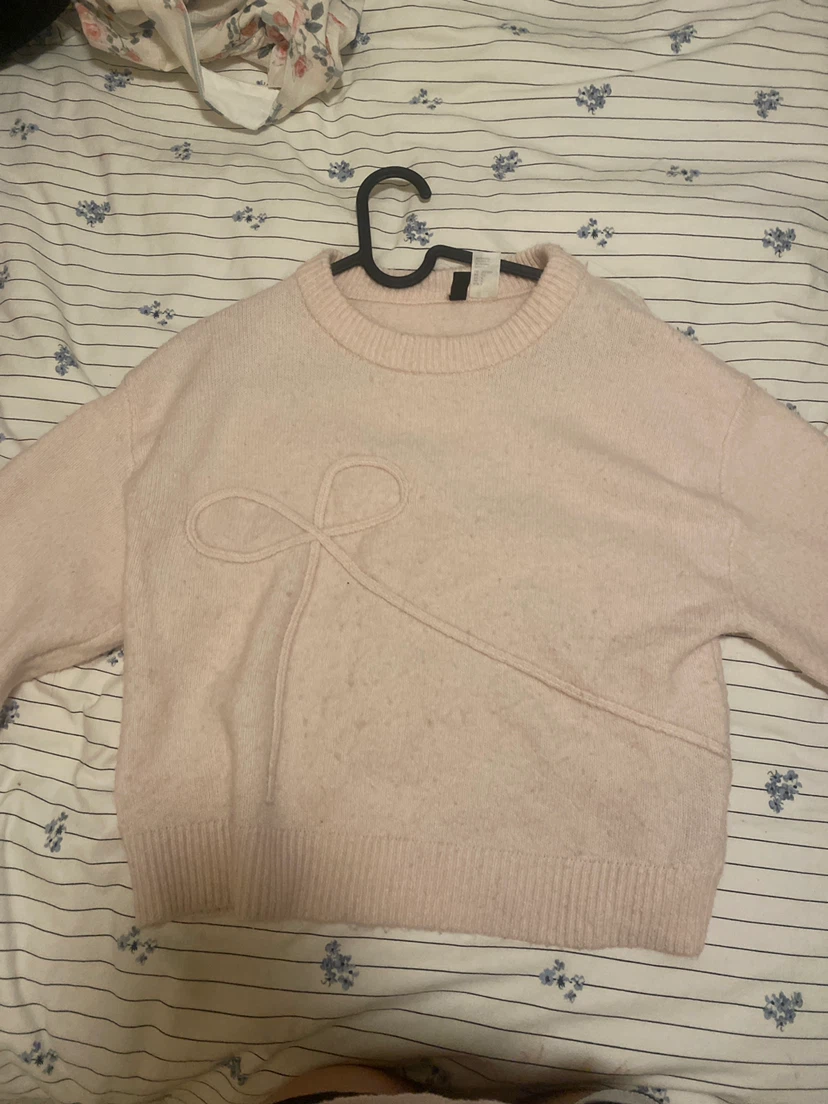 Pink Bow Detail Sweater