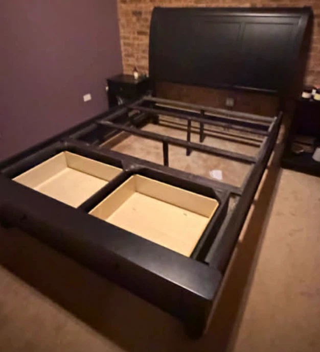 Darle brown Storage Bed Frame with Headboard