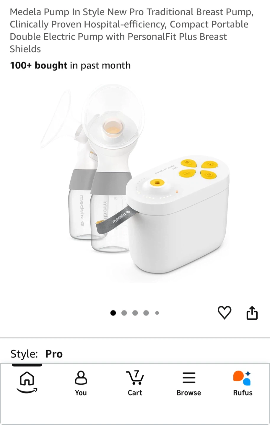 Medela Pump In Style Pro Traditional Double Electric Breast Pump