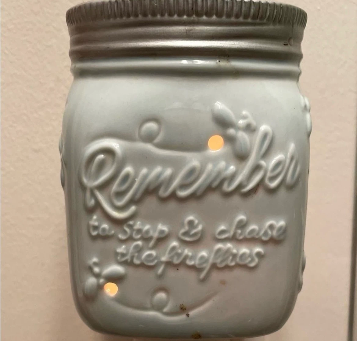 Sentsy Mason Jar Night wax warmer Light