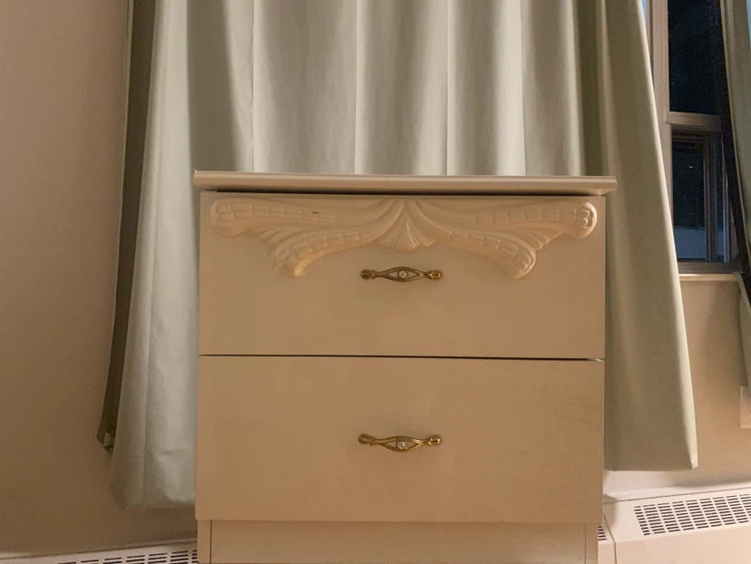 Cream coloured chest of drawers