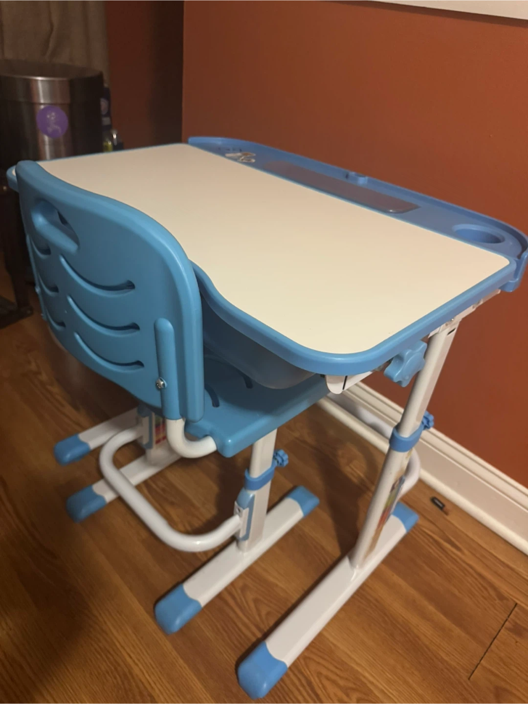Kids Study Desk and Chair Set Blue - photo 2