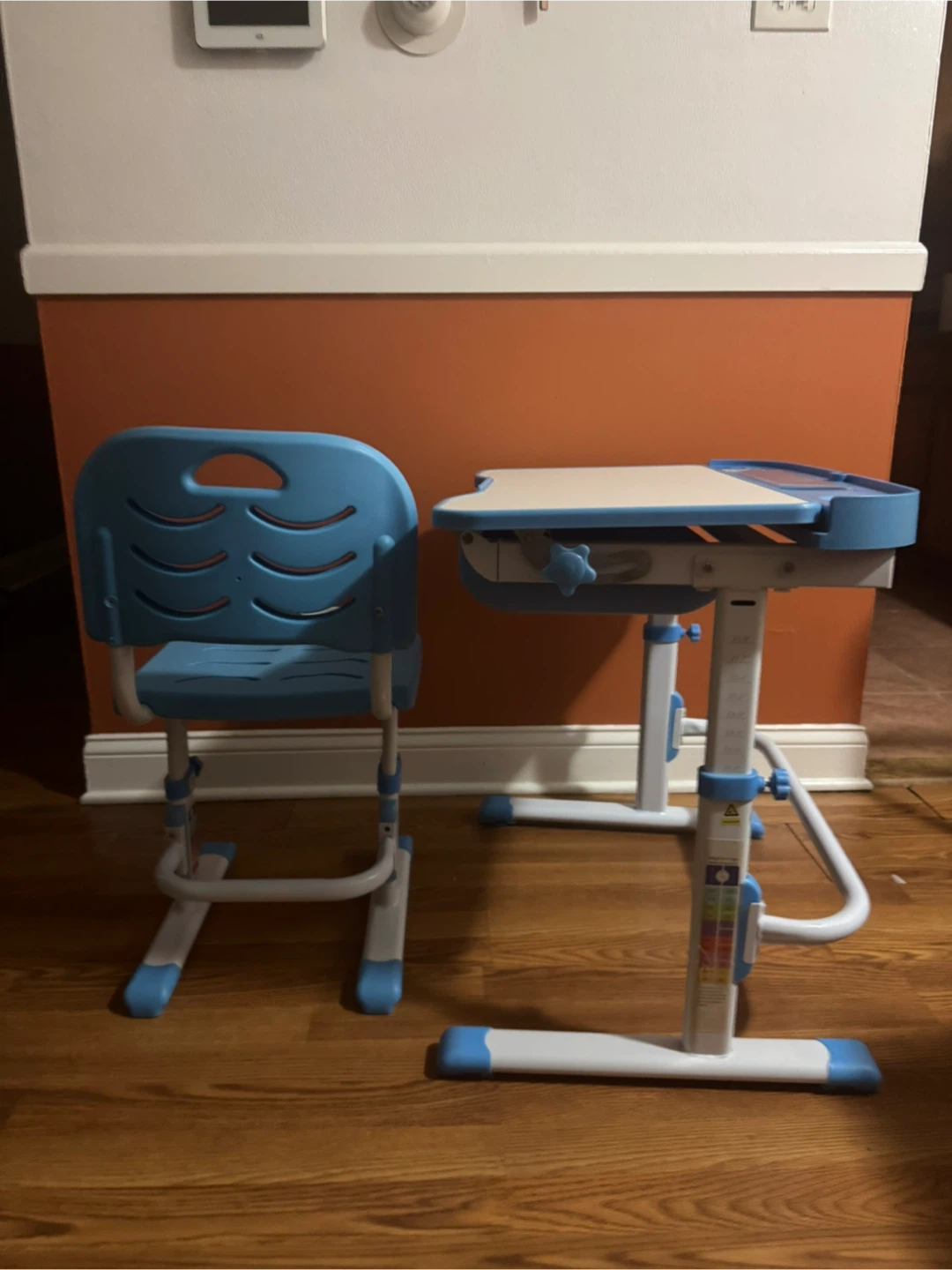 Kids Study Desk and Chair Set Blue - photo 3