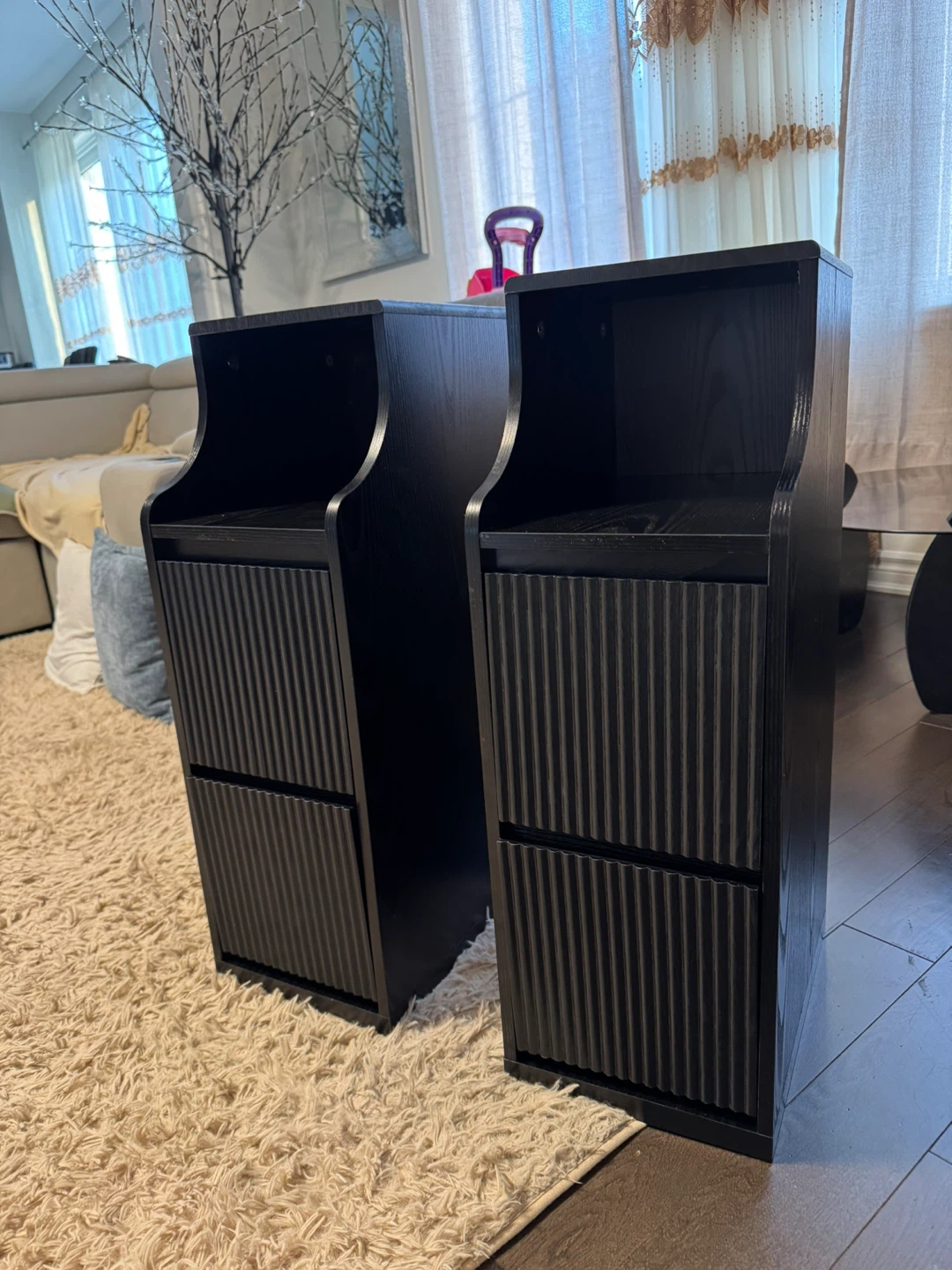 Black Nightstands (Set of 2) - photo 2
