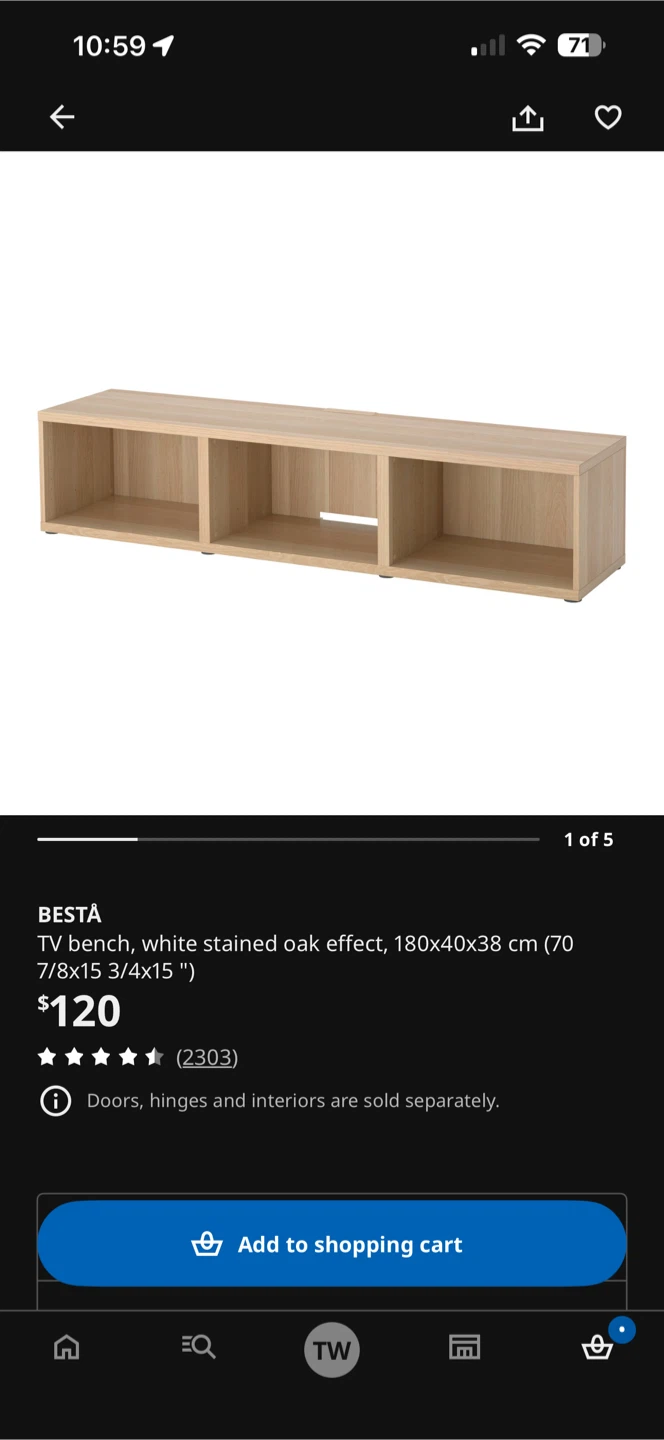 IKEA BESTÅ TV Bench - photo 3