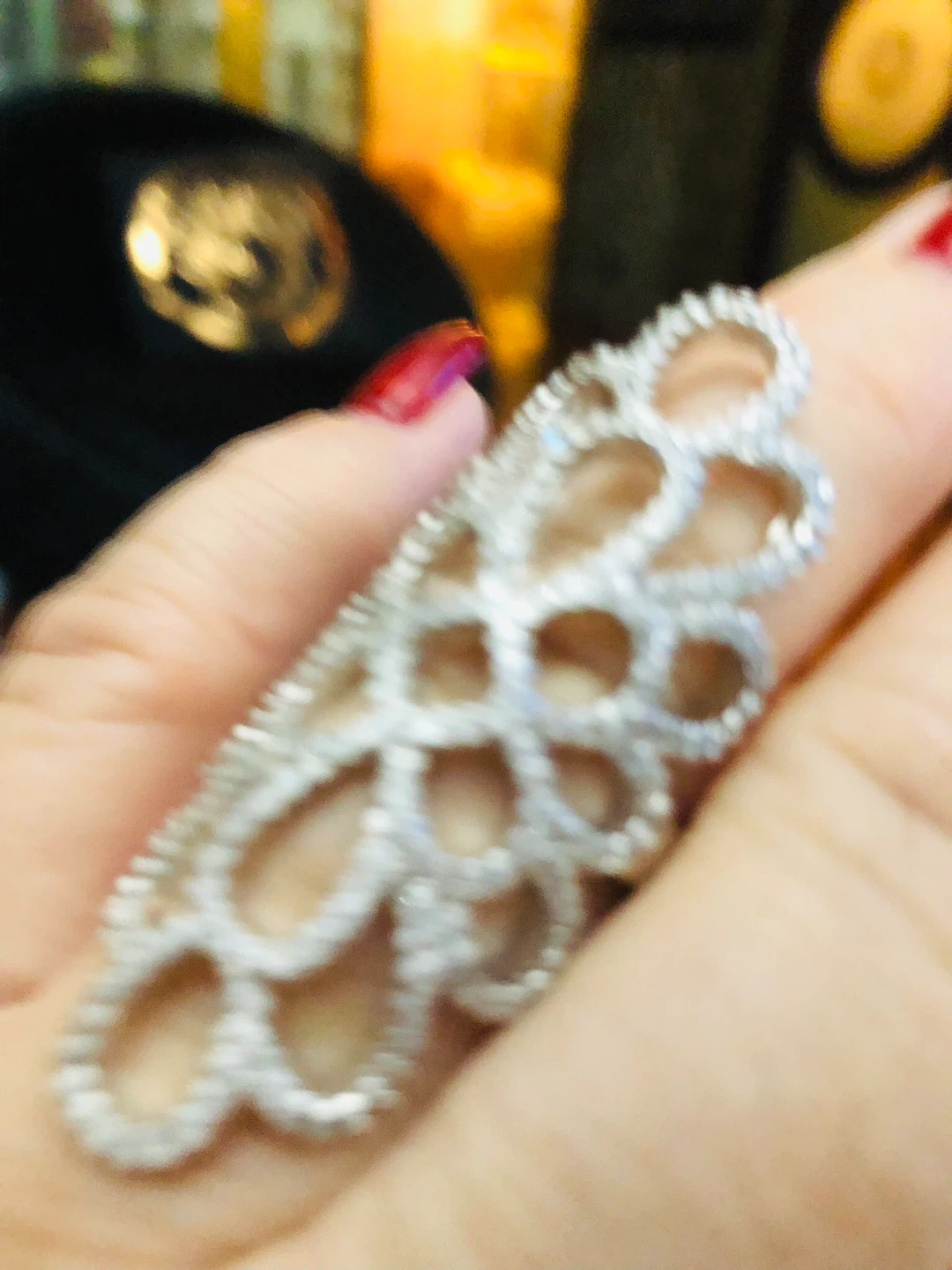 Rhinestone Statement silver plated Ring 9 - photo 2