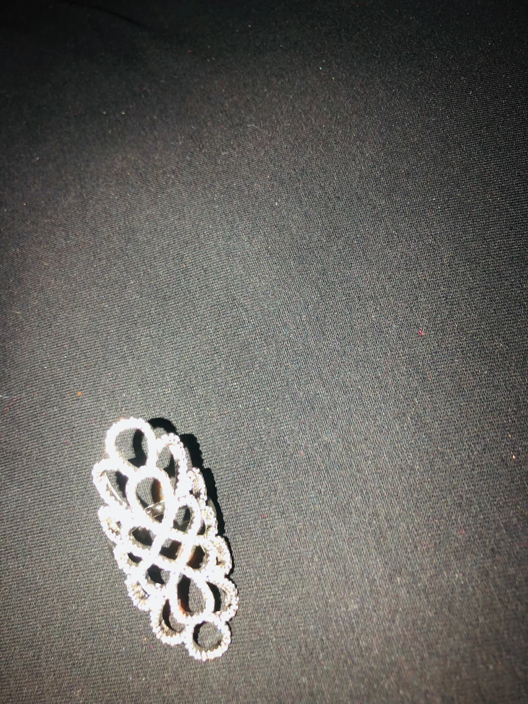 Rhinestone Statement silver plated Ring 9 - photo 5