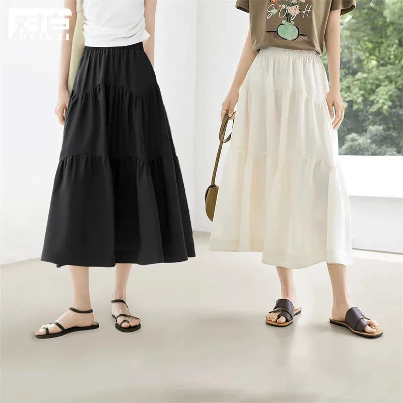 Black Tiered Midi Skirt - photo 2