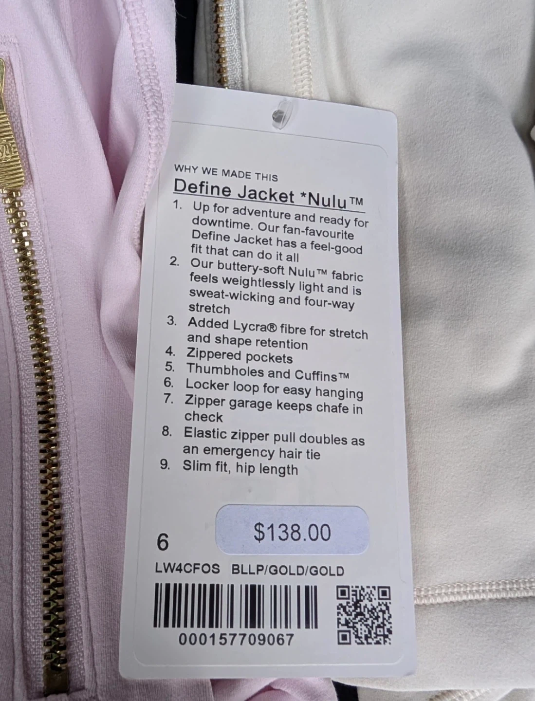 Lululemon Pink define jacket - photo 2