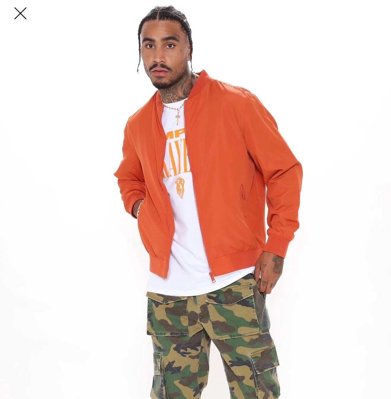 2 x Eddie Bomber Jackets Fashion Nova Men (black and orange)