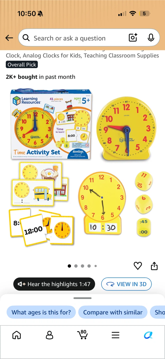 Learning Resources Time Activity Set - photo 2
