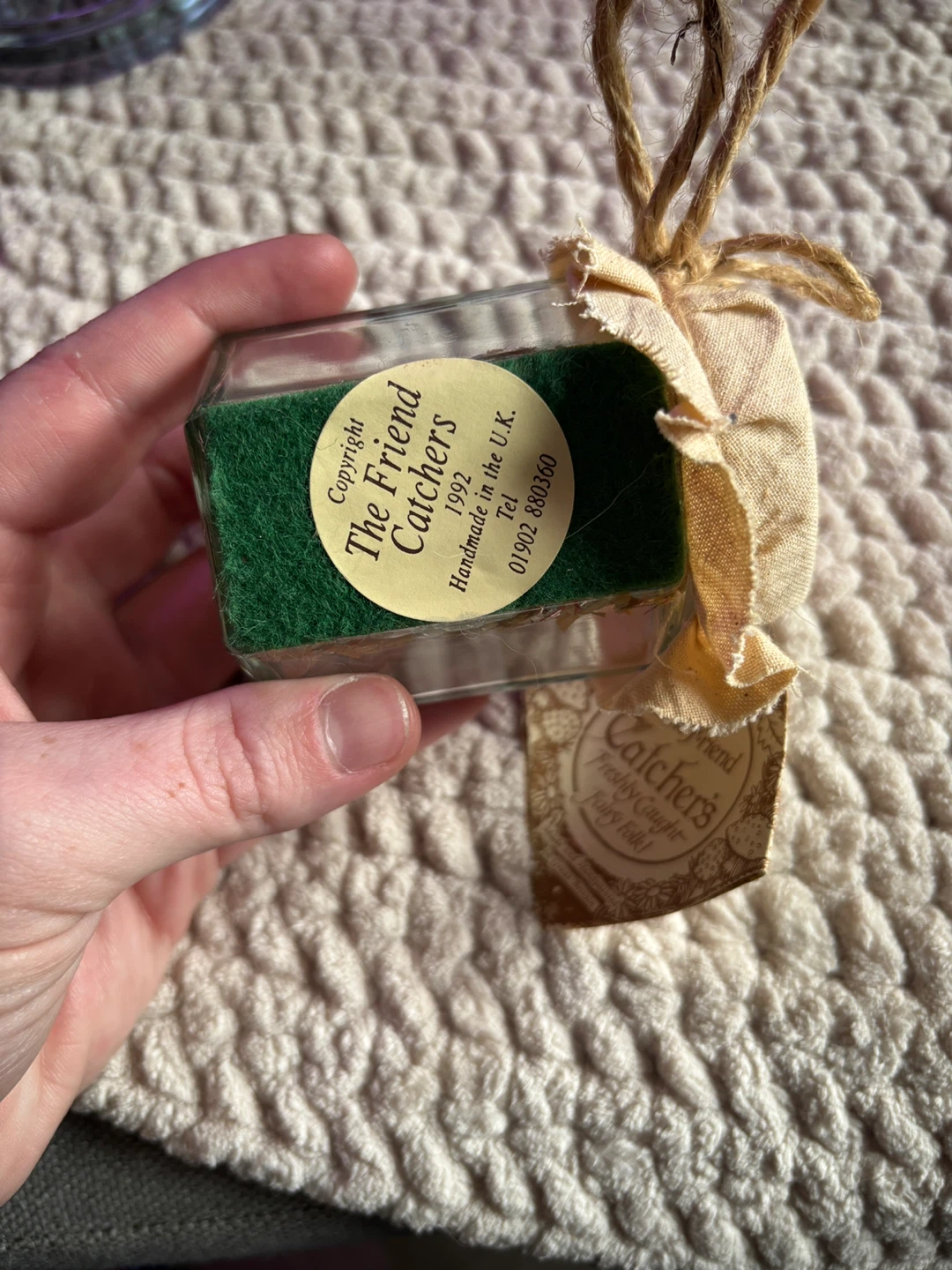 The Friend Catchers Browney Fairy Folk Jar 1992 Handmade - photo 5