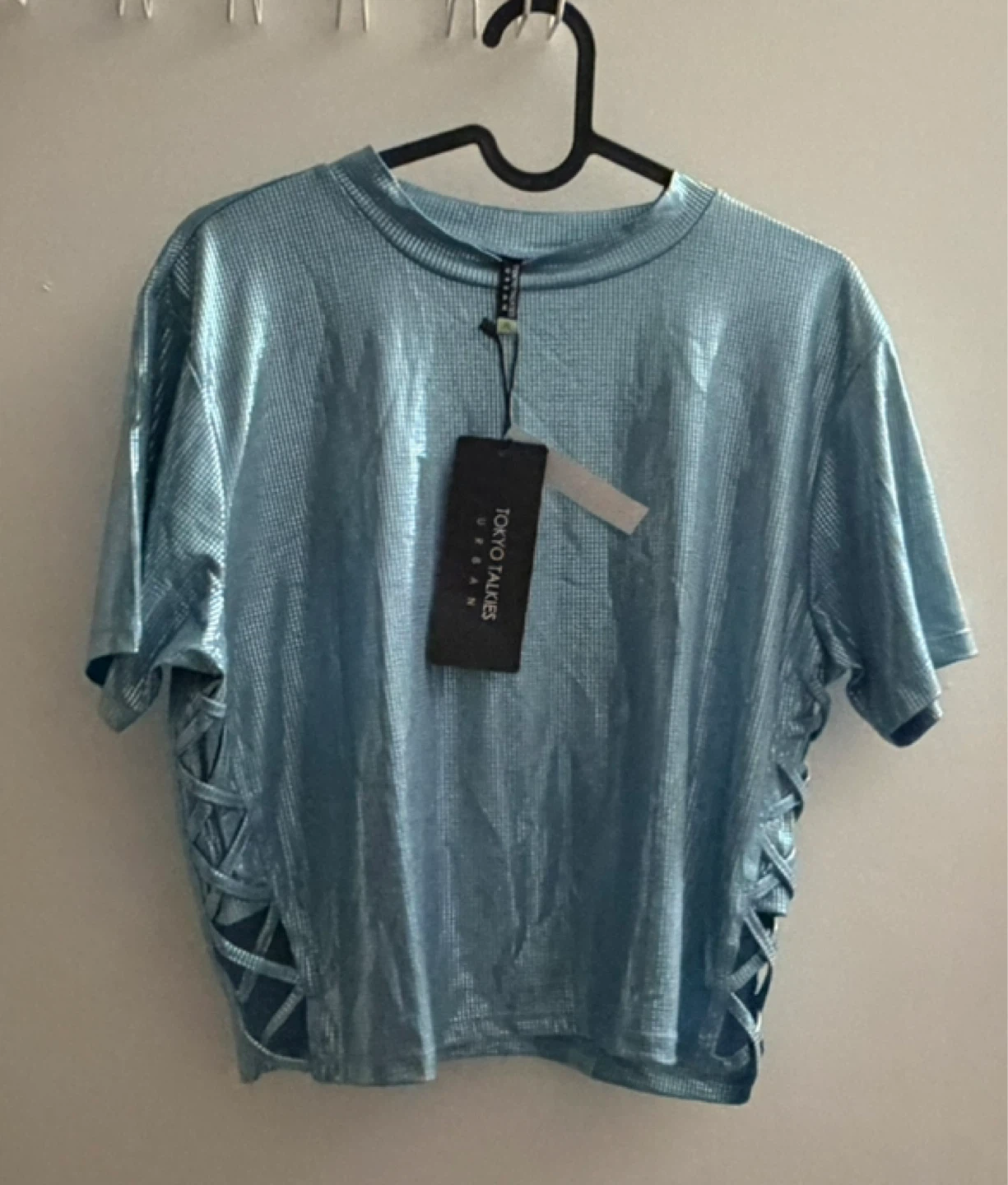 Light Blue Metallic T-Shirt